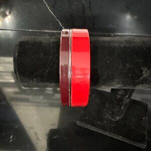 Vintage Lucite Bracelet Bangle Cherry & Cranberry